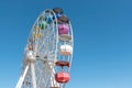 Colourful ferris wheel in the amusement park Tibidabo on background of blue sky, Barcelona, Ã¢â¬â¹Ã¢â¬â¹Spain